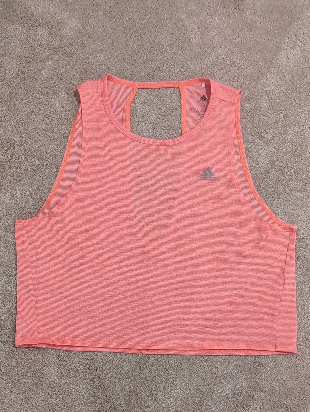 adidas Orange Performance Crop Tank Top